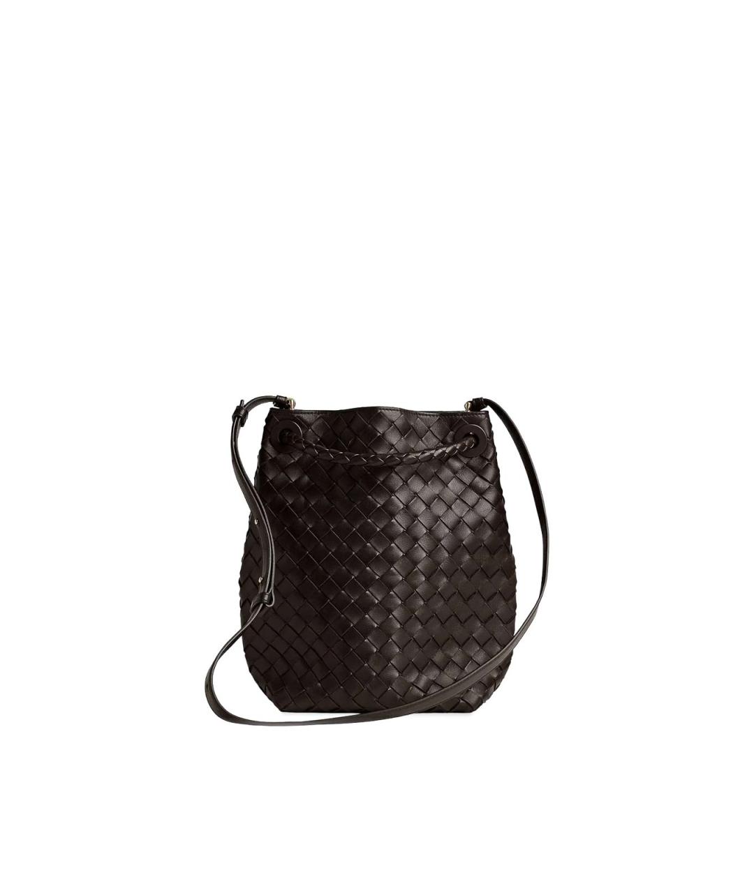 BOTTEGA VENETA Коричневая кожаная сумка через плечо, фото 3