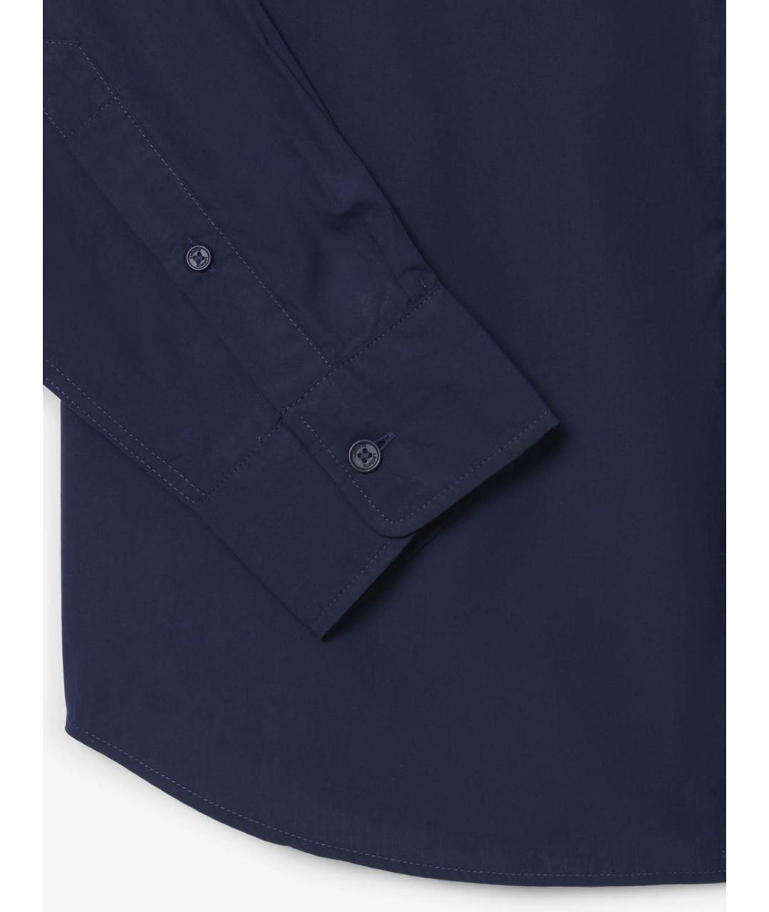 LACOSTE Синяя хлопковая кэжуал рубашка, фото 3