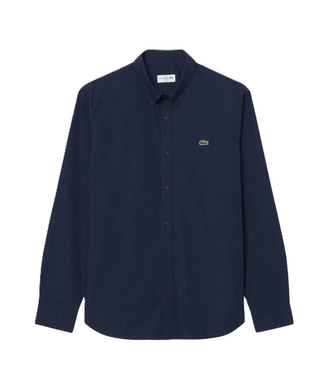 LACOSTE Синяя хлопковая кэжуал рубашка, фото 1