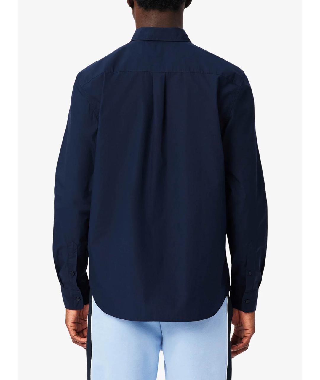 LACOSTE Синяя хлопковая кэжуал рубашка, фото 6