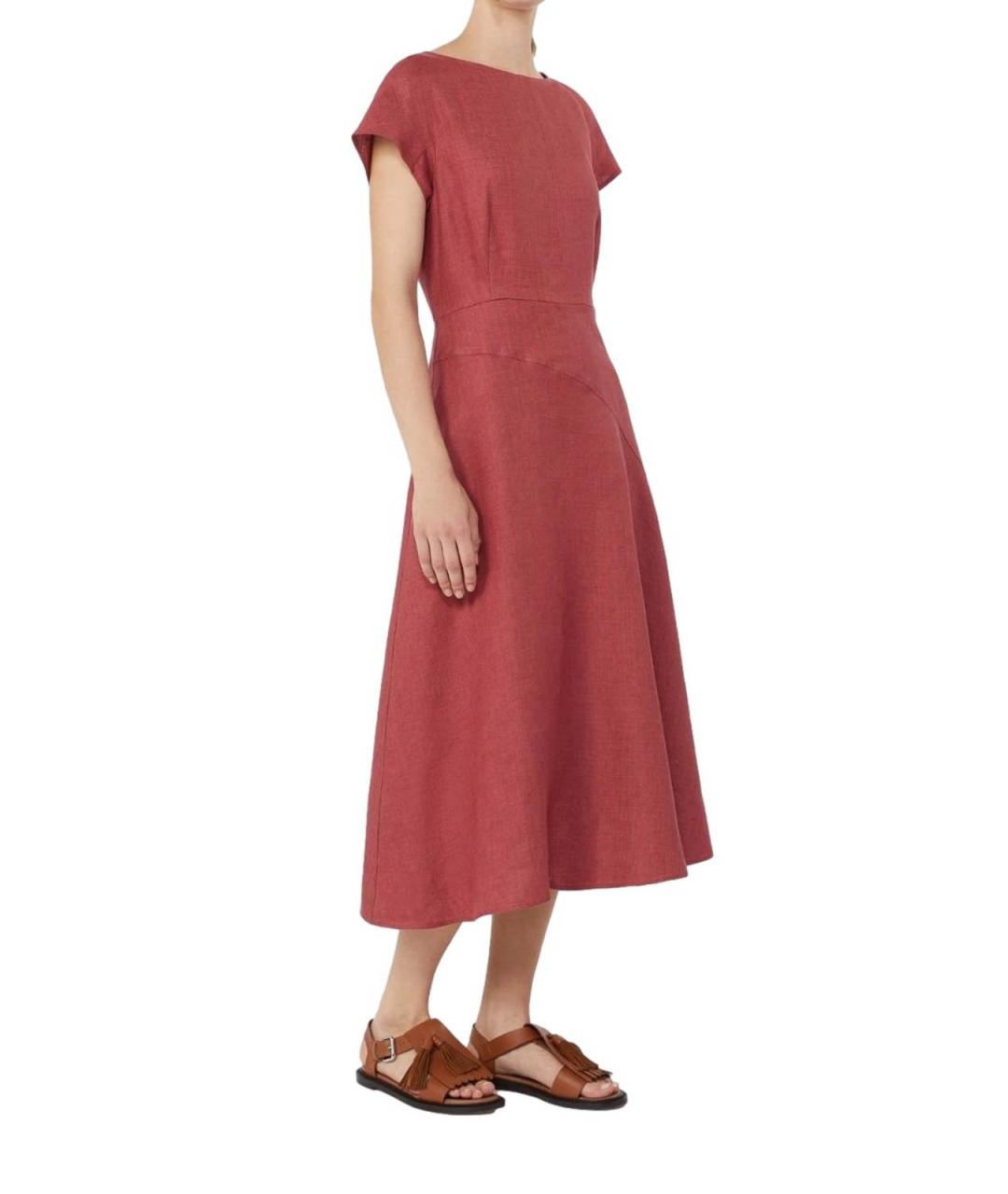 WEEKEND MAX MARA Бордовое шерстяное повседневное платье, фото 3