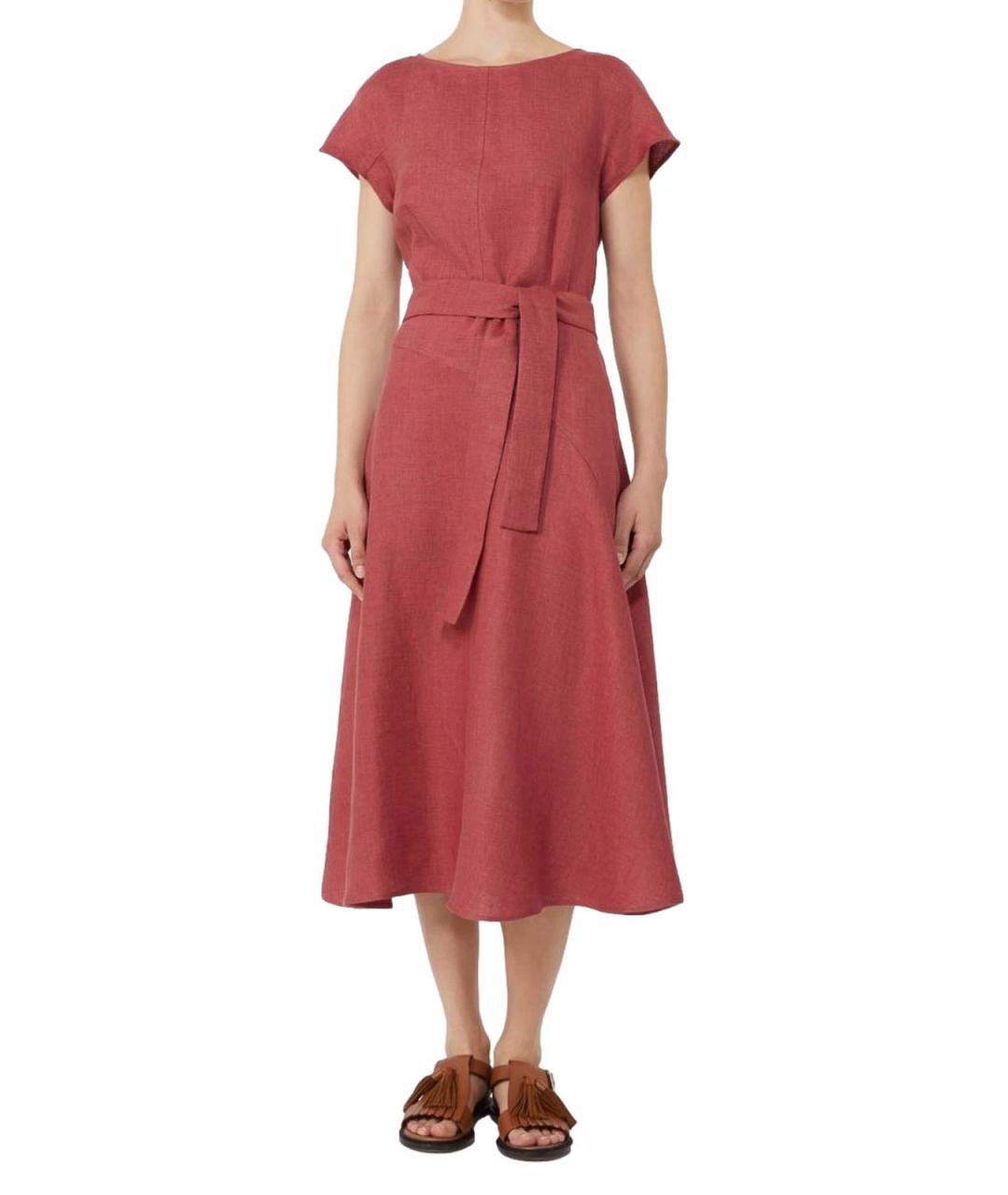 WEEKEND MAX MARA Бордовое шерстяное повседневное платье, фото 2