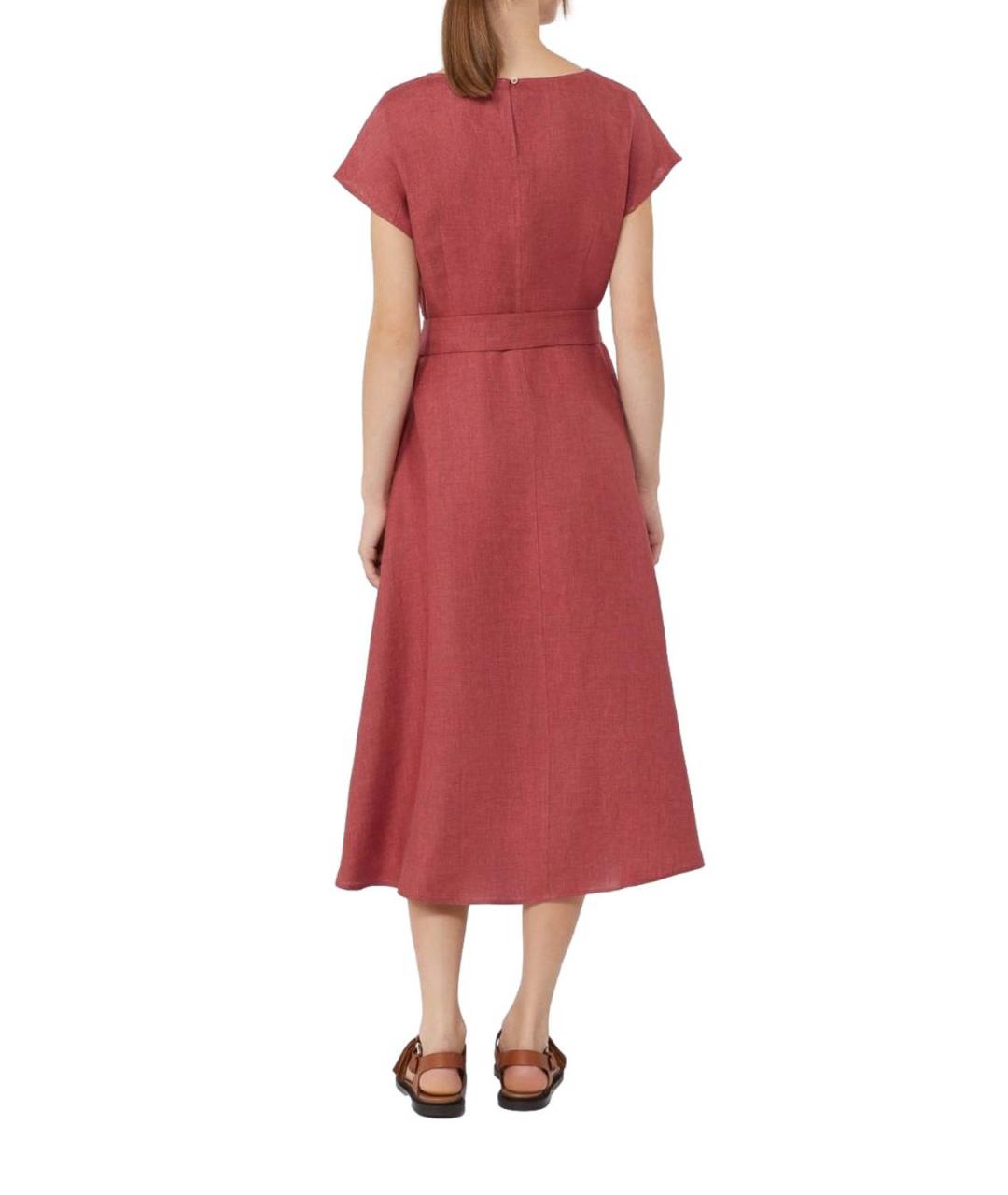 WEEKEND MAX MARA Бордовое шерстяное повседневное платье, фото 4