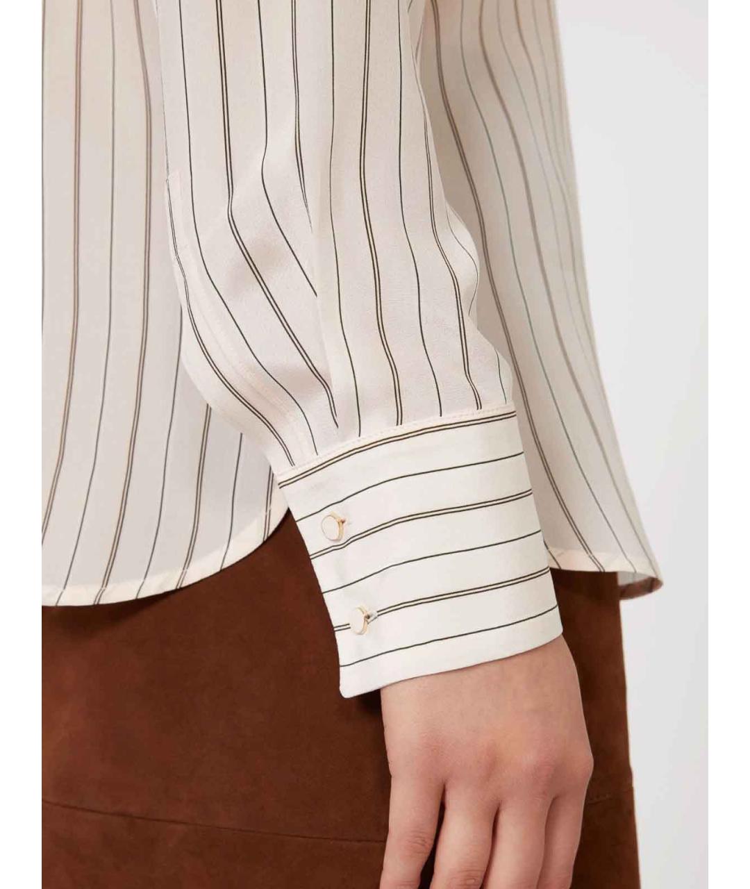 MAX MARA STUDIO Бежевая хлопковая рубашка, фото 5