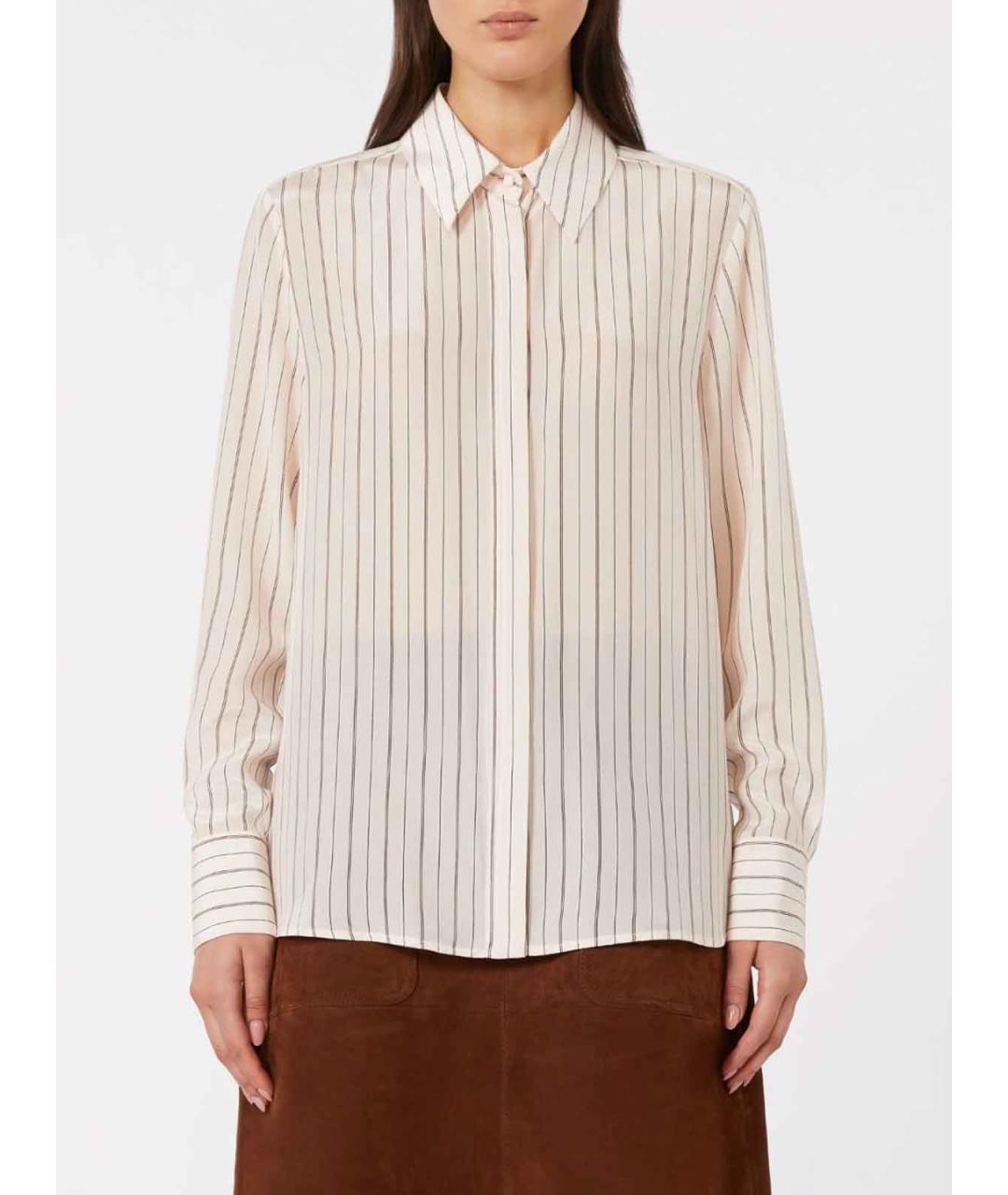 MAX MARA STUDIO Бежевая хлопковая рубашка, фото 3