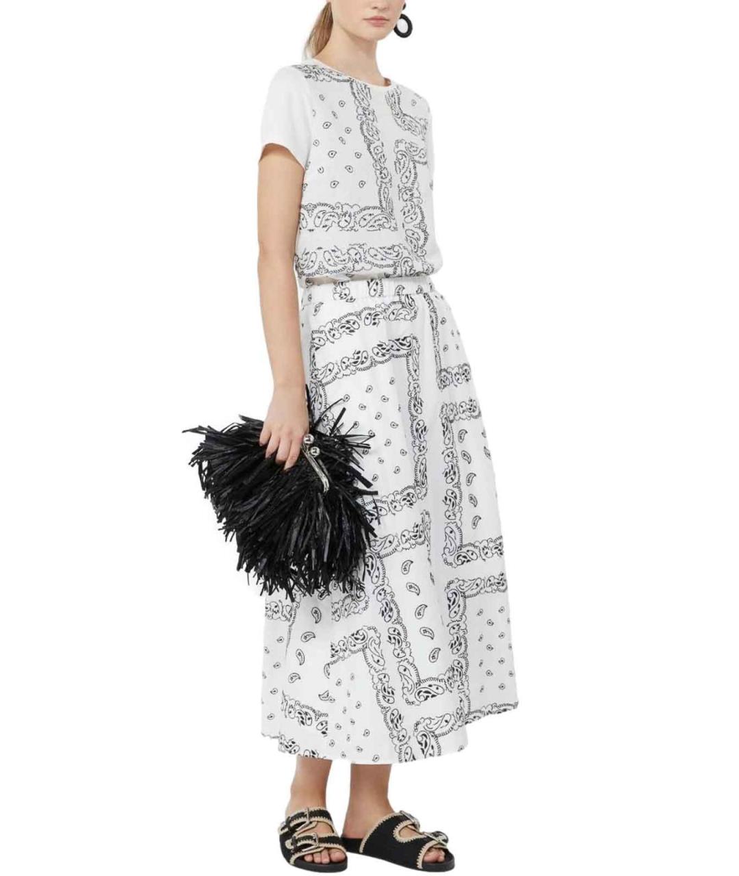 WEEKEND MAX MARA Белая хлопковая футболка, фото 5