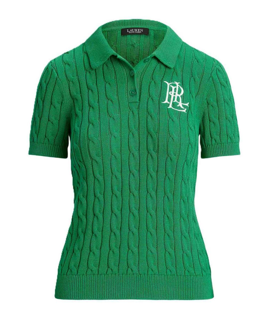 RALPH LAUREN Зеленый хлопковый джемпер / свитер, фото 1
