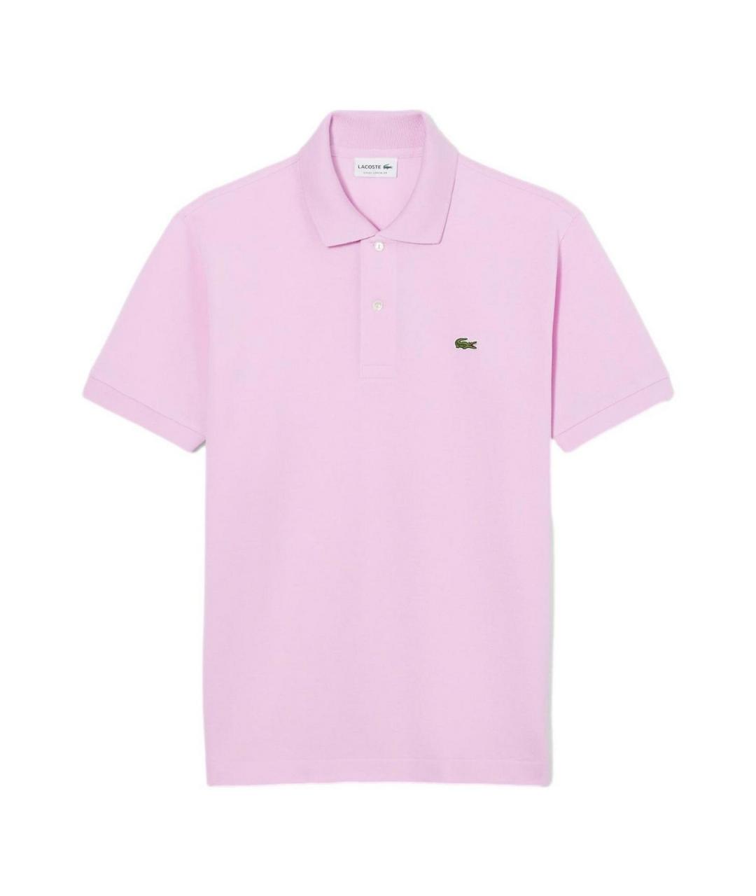 LACOSTE Розовое хлопковое поло с коротким рукавом, фото 1
