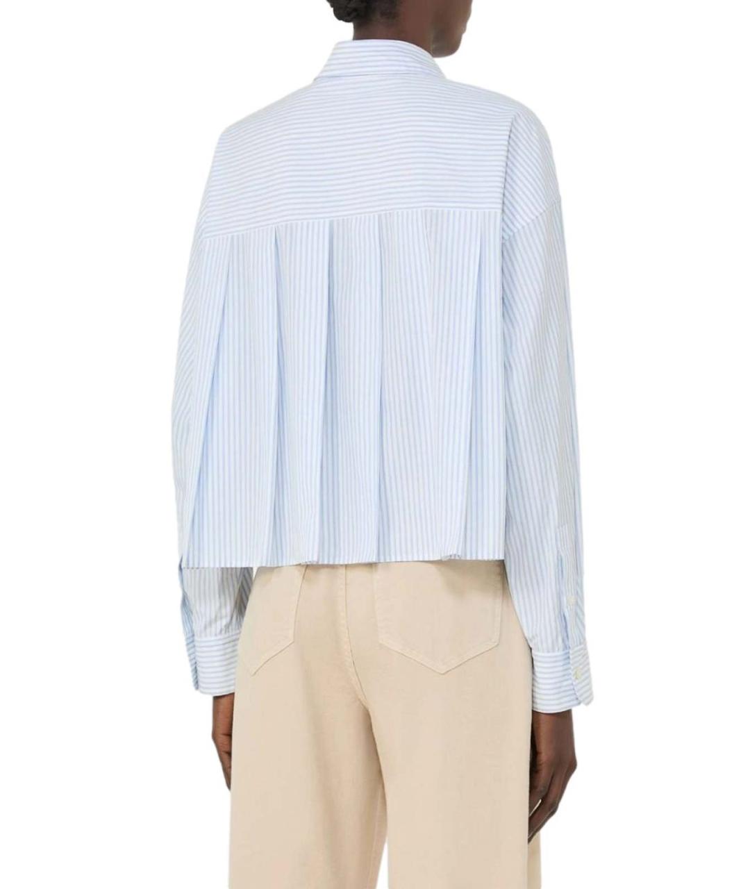WEEKEND MAX MARA Голубая хлопковая рубашка, фото 3