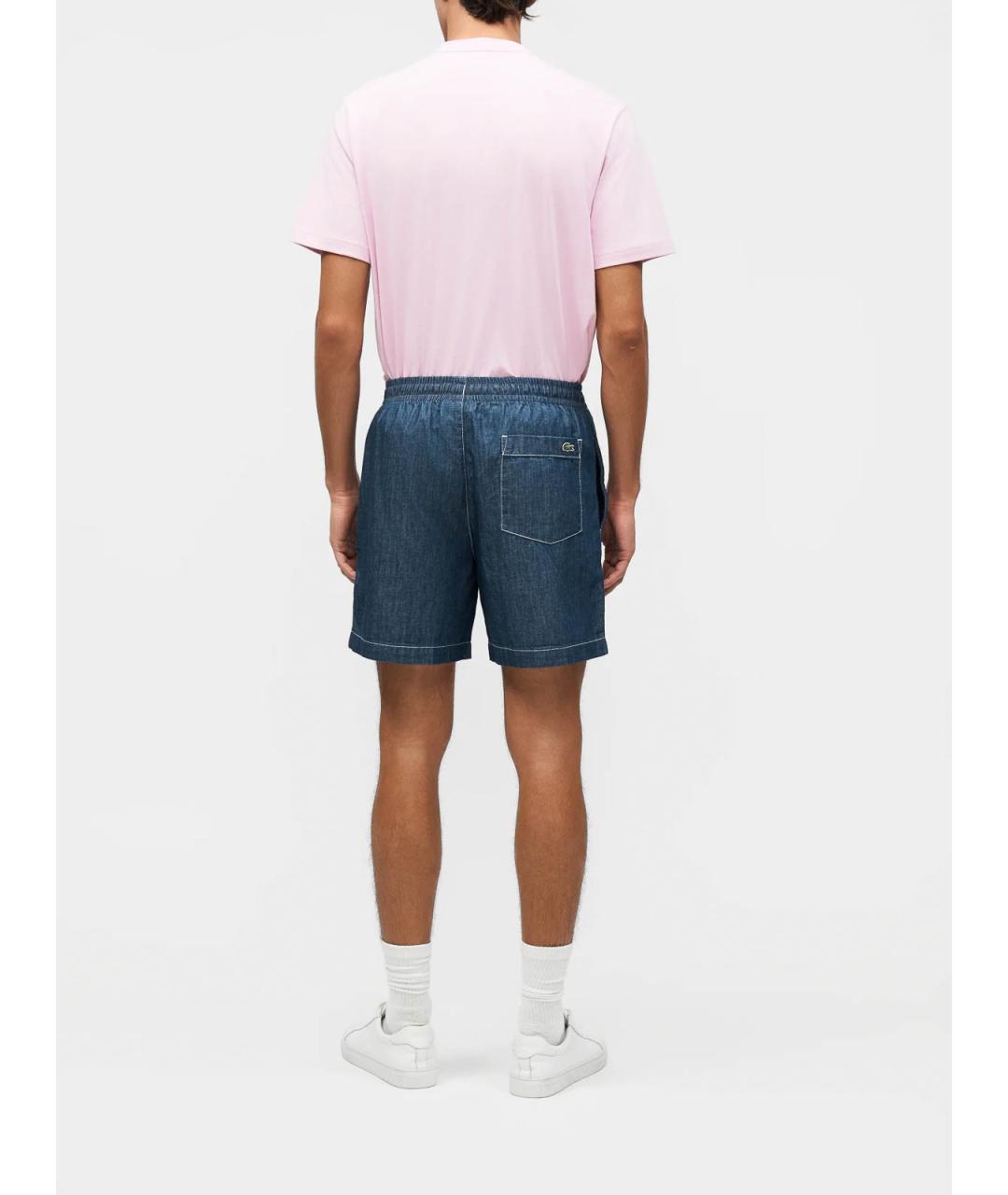 LACOSTE Темно-синие хлопковые шорты, фото 4