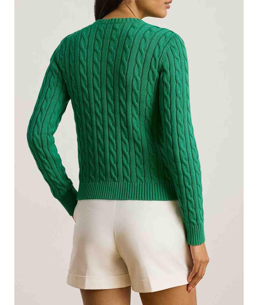 RALPH LAUREN Зеленый хлопковый кардиган, фото 5
