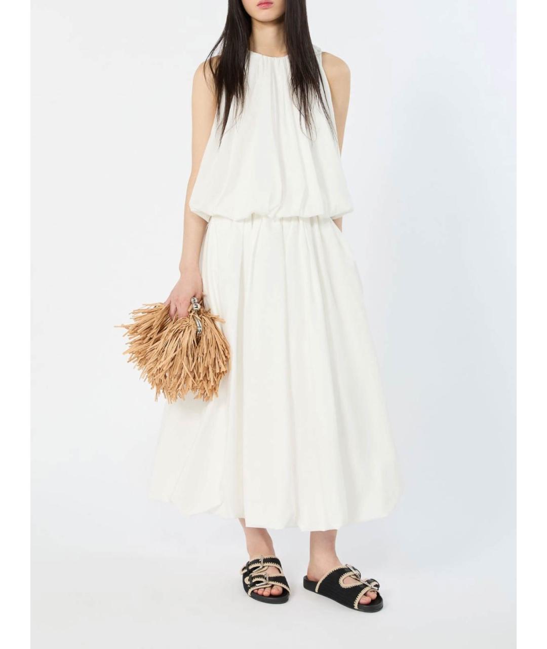 WEEKEND MAX MARA Белая льняная майка, фото 5