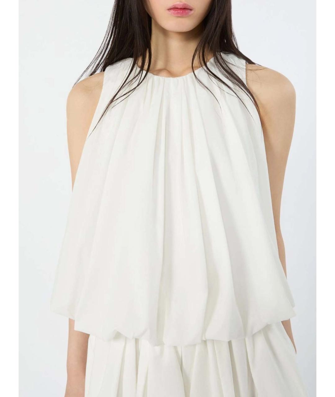 WEEKEND MAX MARA Белая льняная майка, фото 2