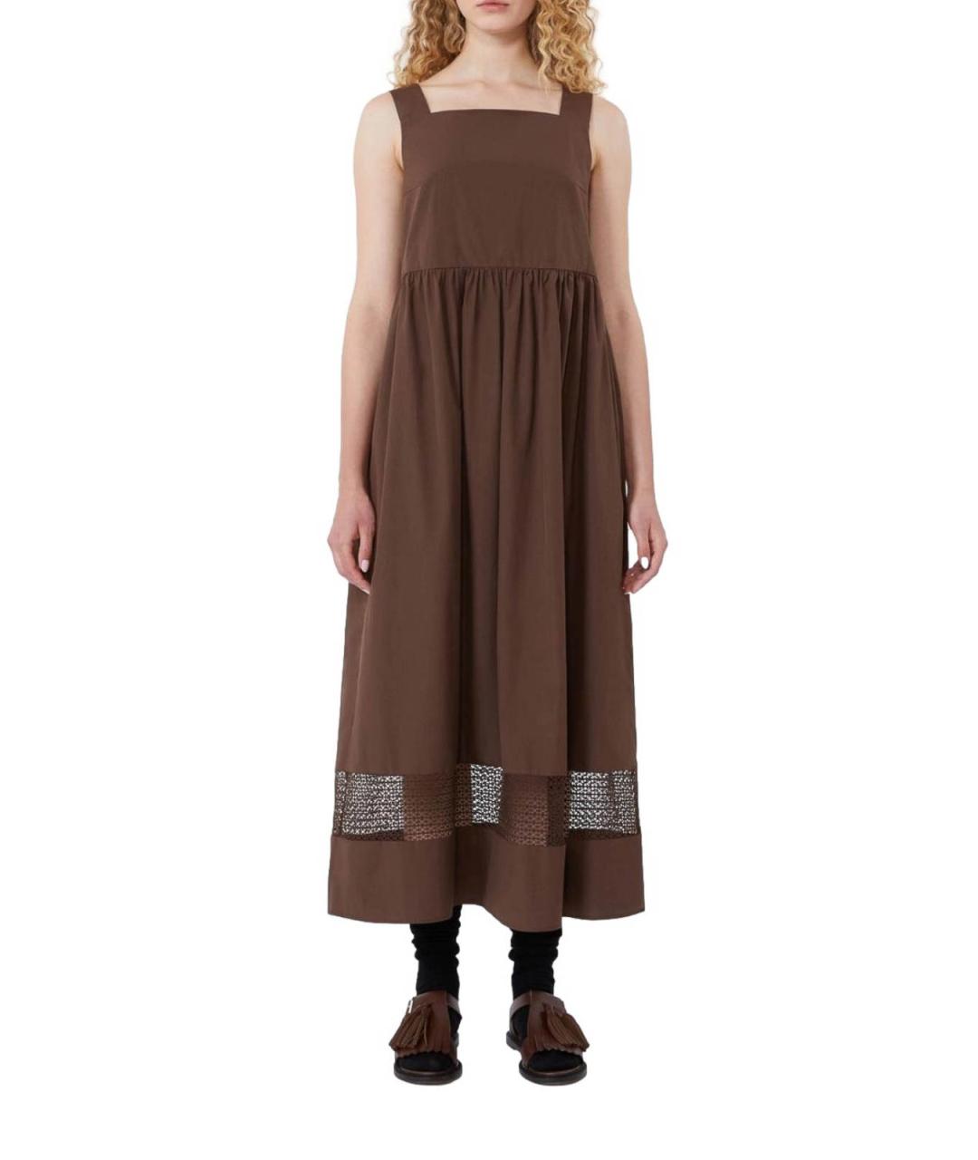 WEEKEND MAX MARA Коричневое шерстяное повседневное платье, фото 2