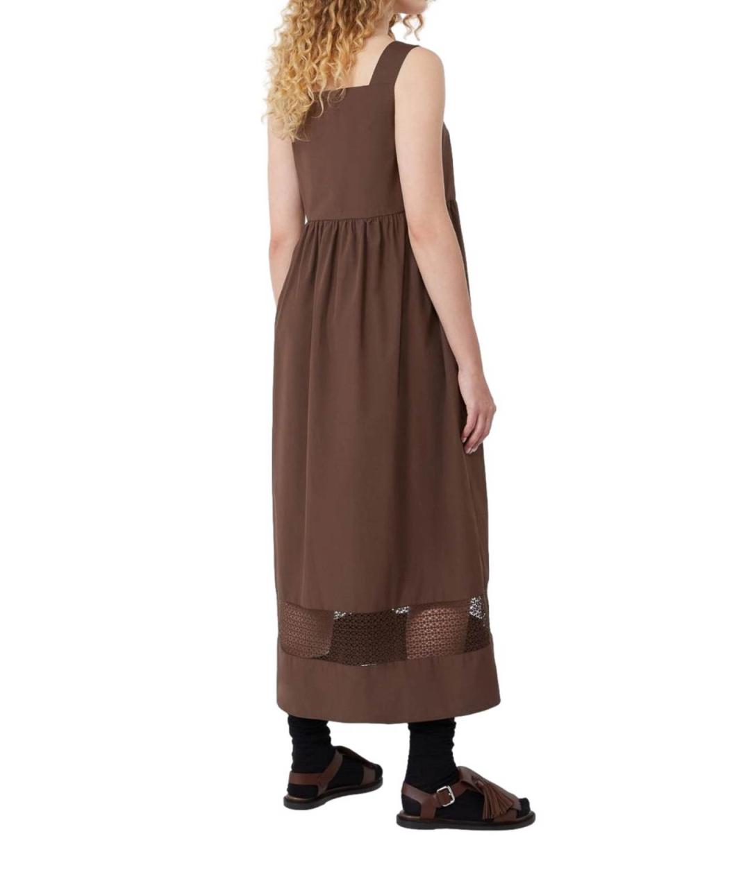 WEEKEND MAX MARA Коричневое шерстяное повседневное платье, фото 4