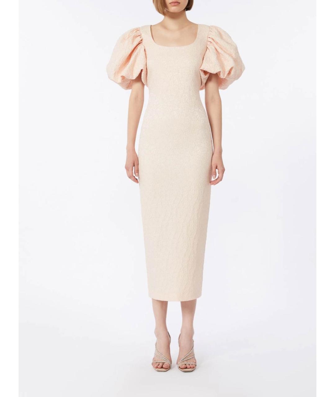 MAX MARA STUDIO Розовое полиэстеровое вечернее платье, фото 3