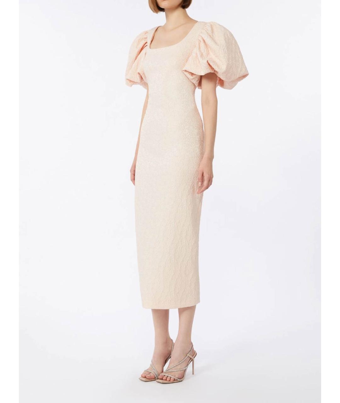 MAX MARA STUDIO Розовое полиэстеровое вечернее платье, фото 2