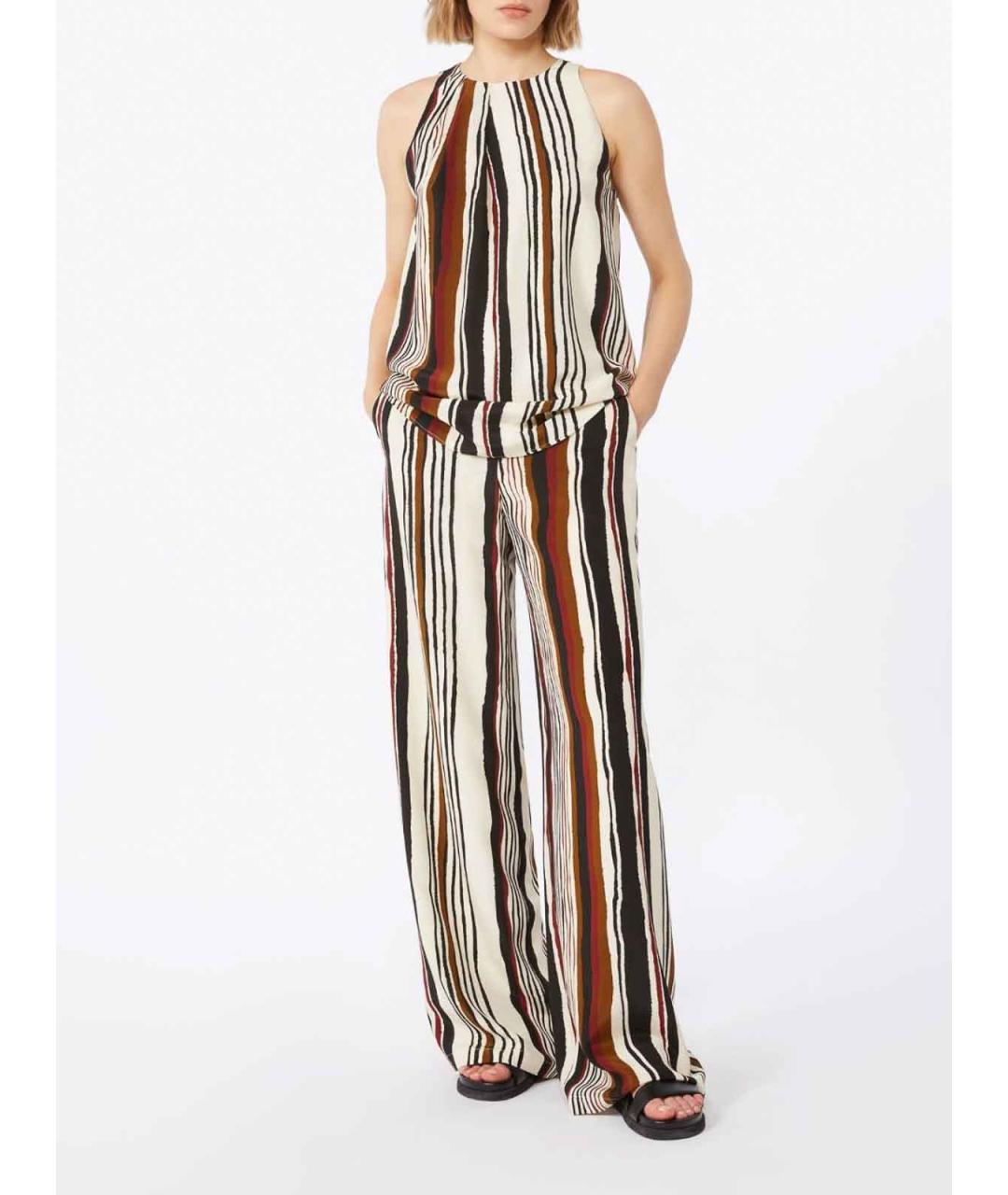 MAX MARA STUDIO Мульти шерстяные брюки широкие, фото 2