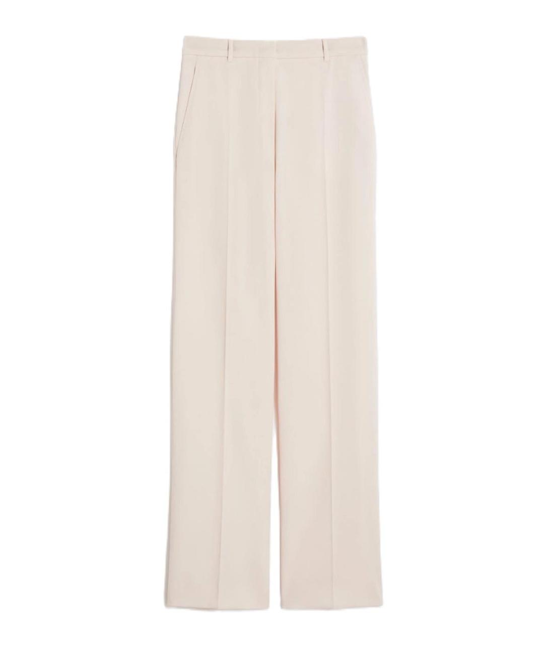 MAX MARA STUDIO Розовые шерстяные брюки широкие, фото 1