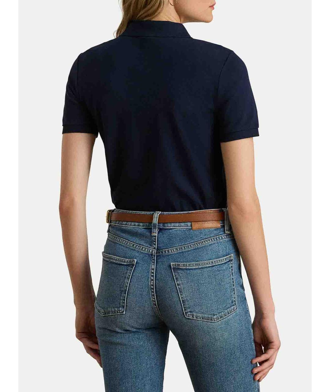 RALPH LAUREN Синяя хлопковая футболка, фото 4