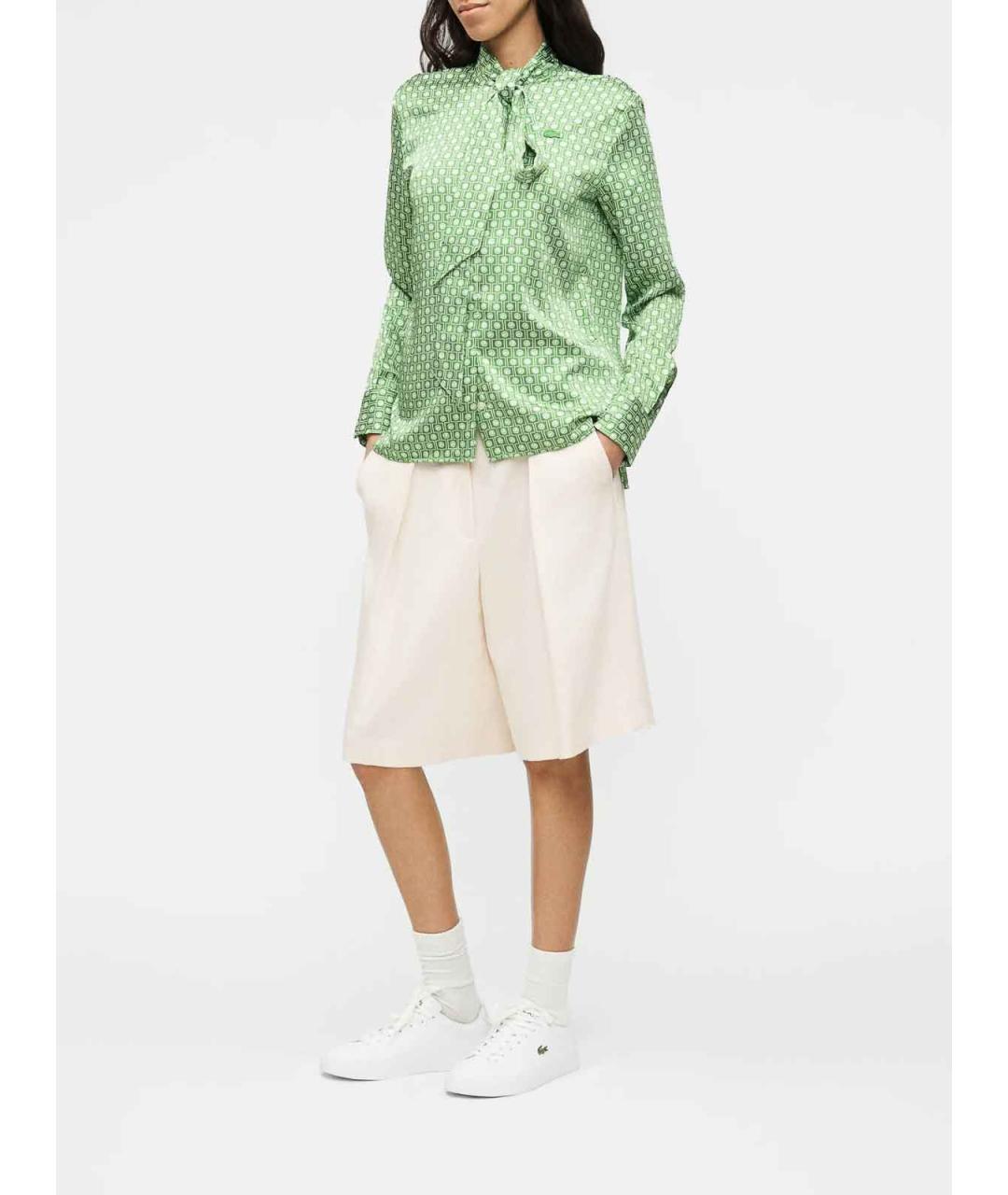 LACOSTE Зеленая полиэстеровая рубашка, фото 4