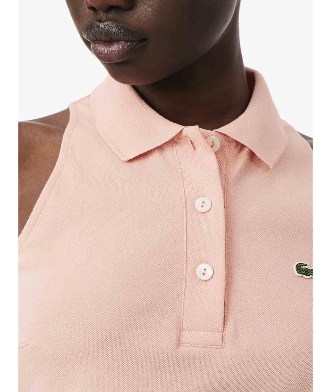 LACOSTE Розовая хлопковая футболка, фото 7