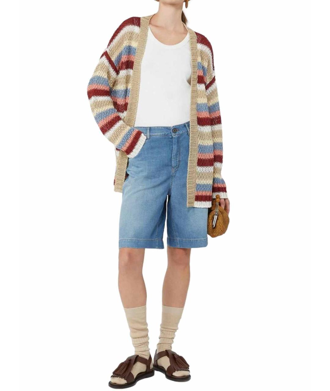 WEEKEND MAX MARA Голубые хлопковые шорты, фото 4