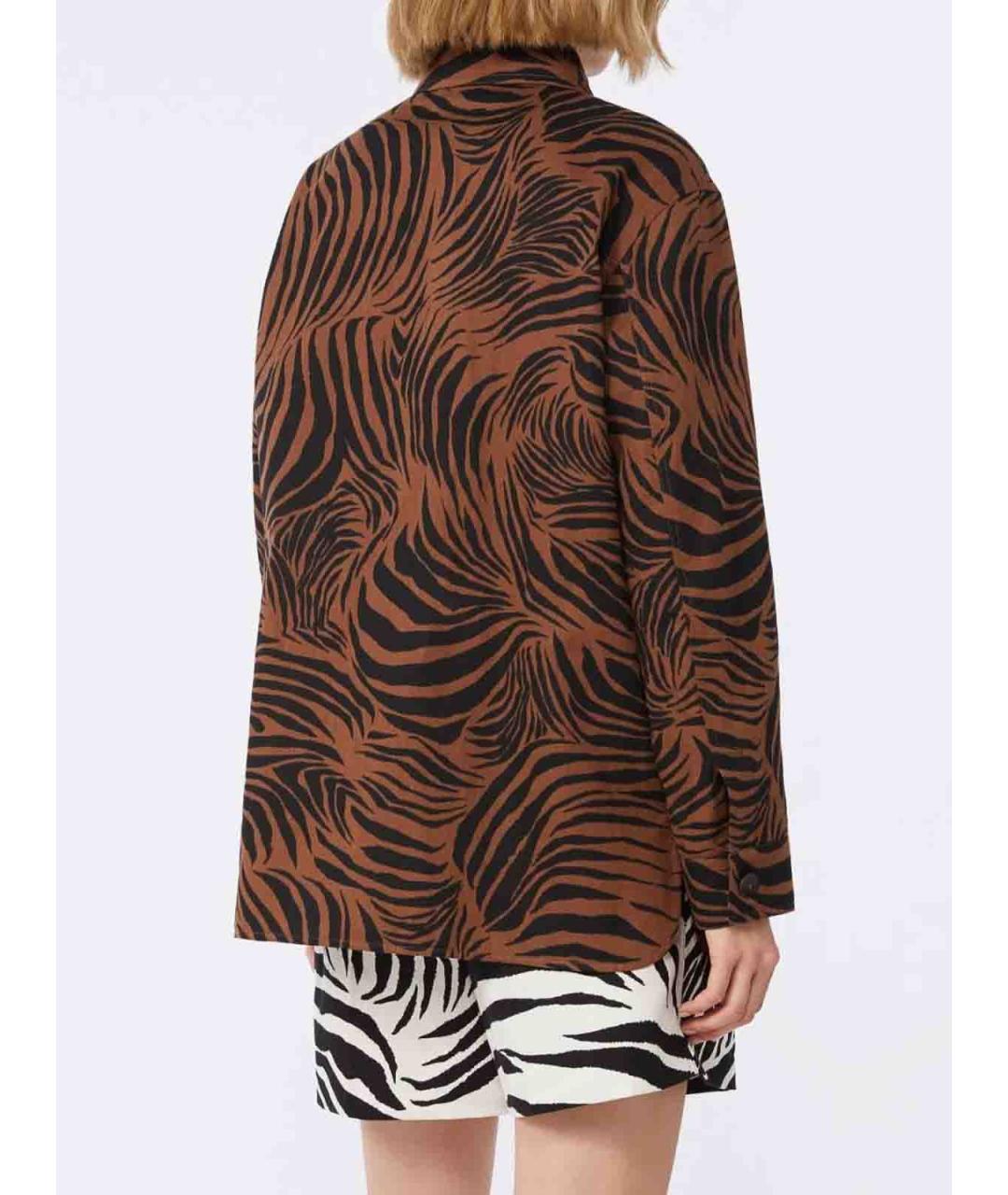 MAX MARA STUDIO Коричневая хлопковая туника, фото 4