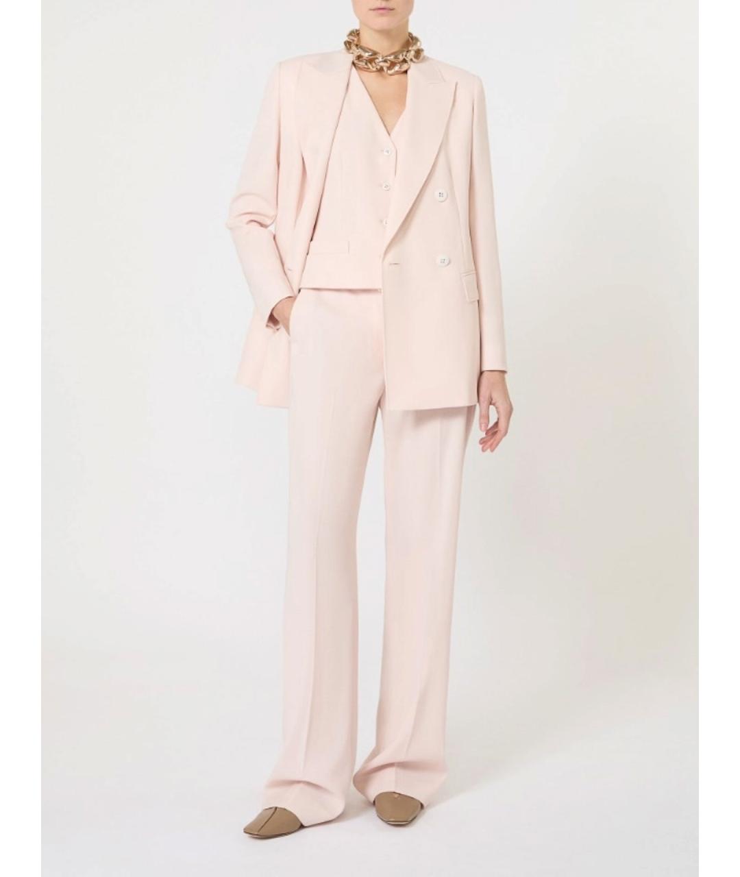 MAX MARA STUDIO Розовый шерстяной жилет, фото 2