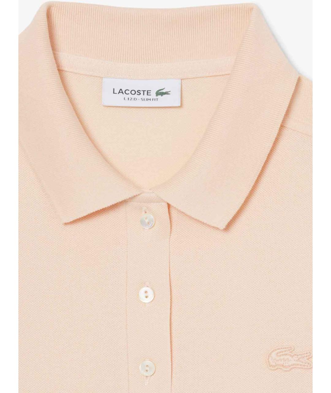 LACOSTE Розовая хлопковая футболка, фото 2