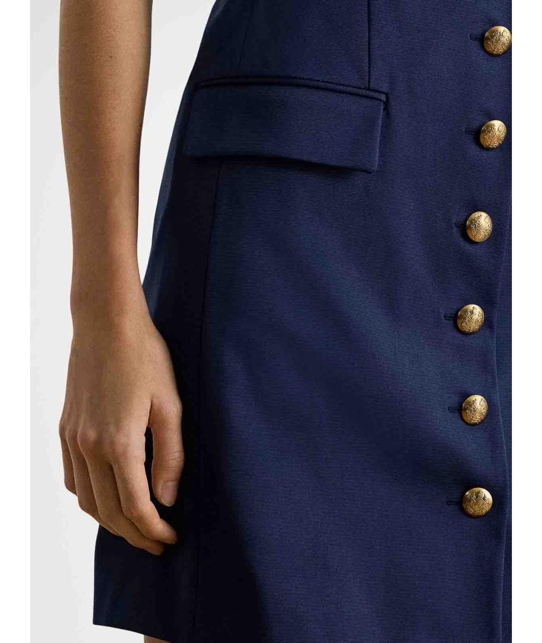 RALPH LAUREN Синее полиэстеровое повседневное платье, фото 2