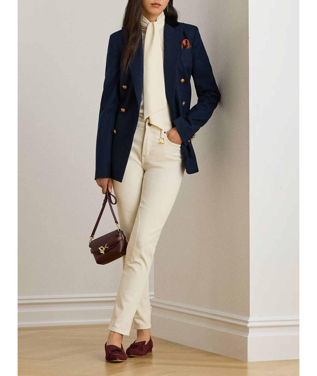 RALPH LAUREN Бежевая полиэстеровая рубашка, фото 5
