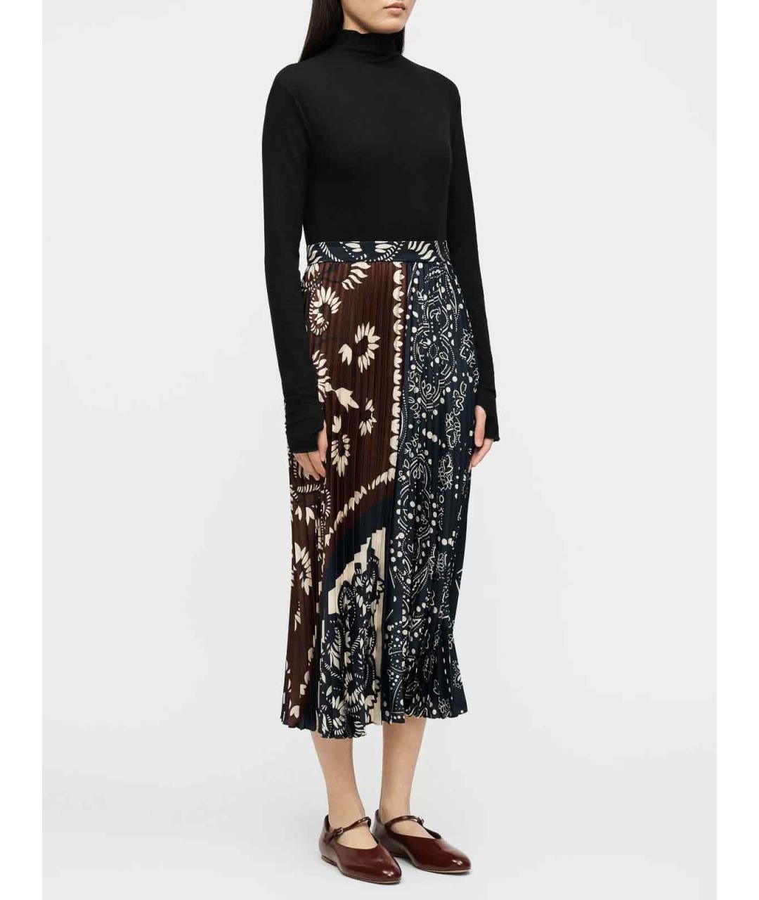 WEEKEND MAX MARA Коричневая полиэстеровая юбка миди, фото 5