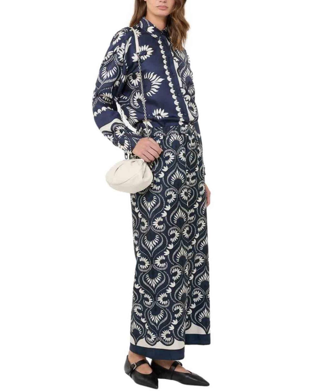 WEEKEND MAX MARA Синяя шелковая блузы, фото 5