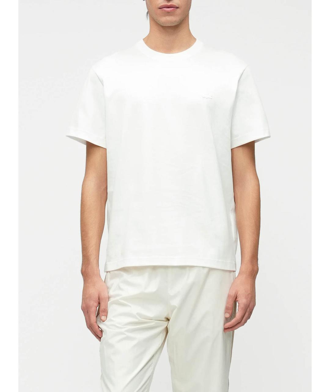 LACOSTE Белая хлопковая футболка, фото 3