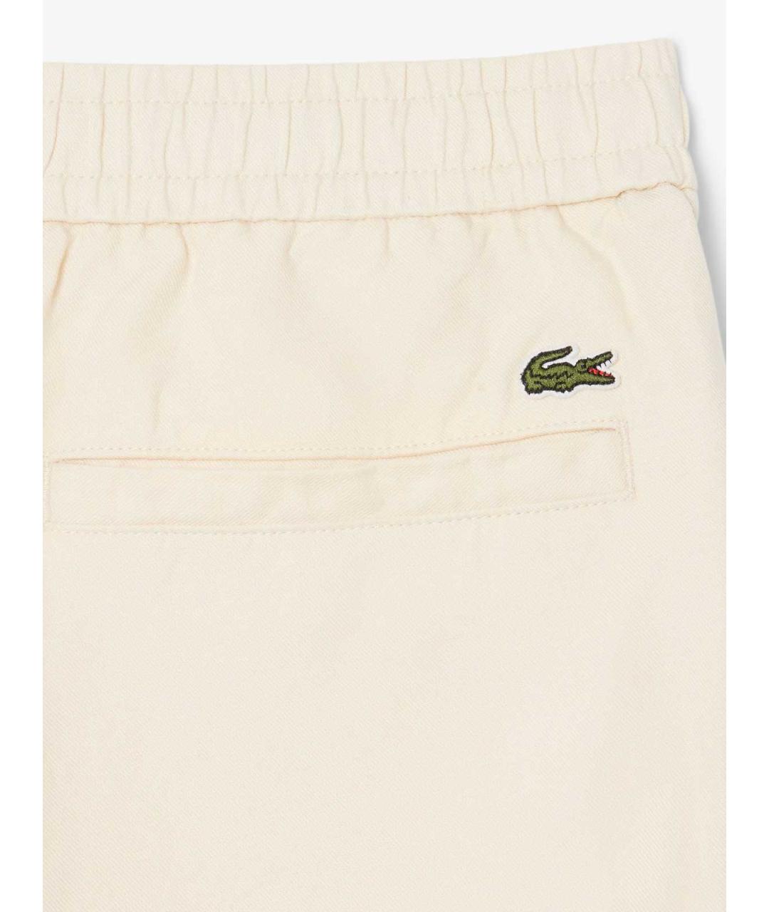 LACOSTE Бежевые льняные шорты, фото 4