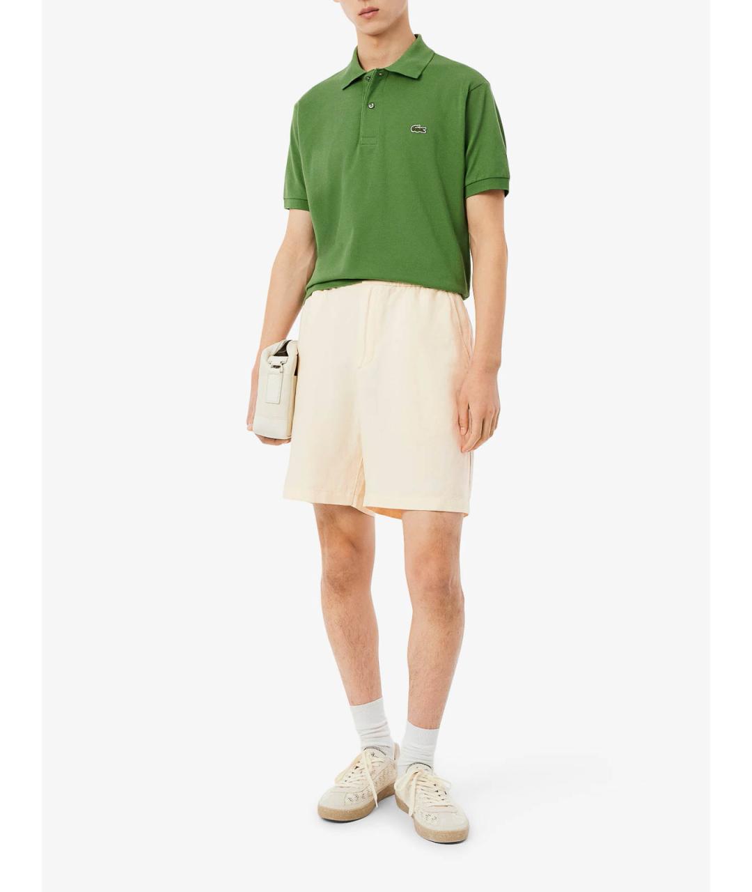 LACOSTE Бежевые льняные шорты, фото 6