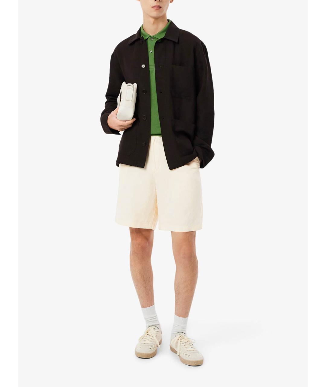 LACOSTE Бежевые льняные шорты, фото 7