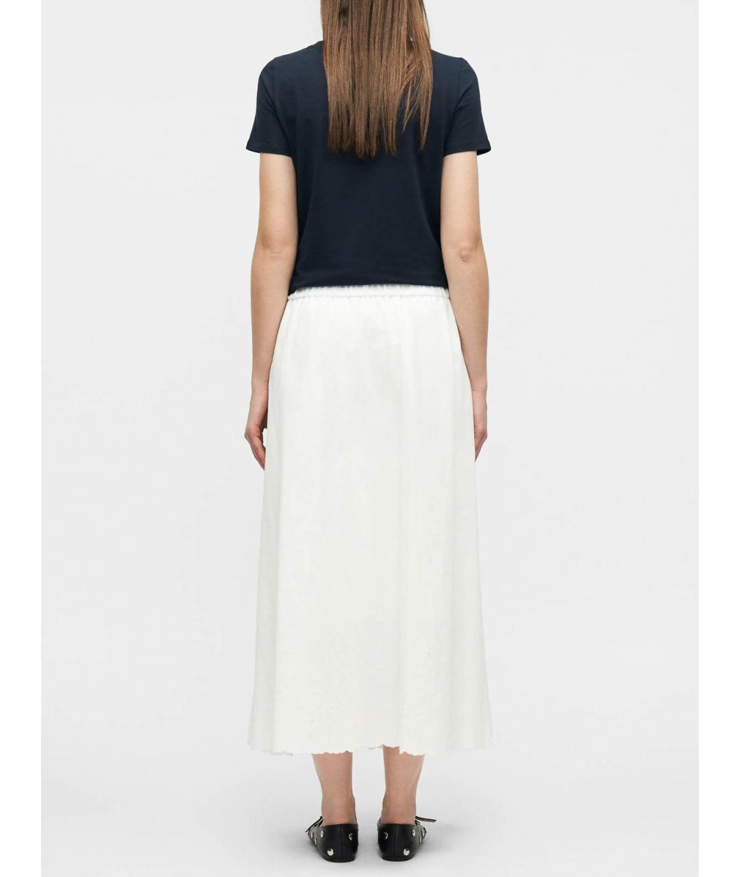 WEEKEND MAX MARA Белая хлопковая юбка миди, фото 4