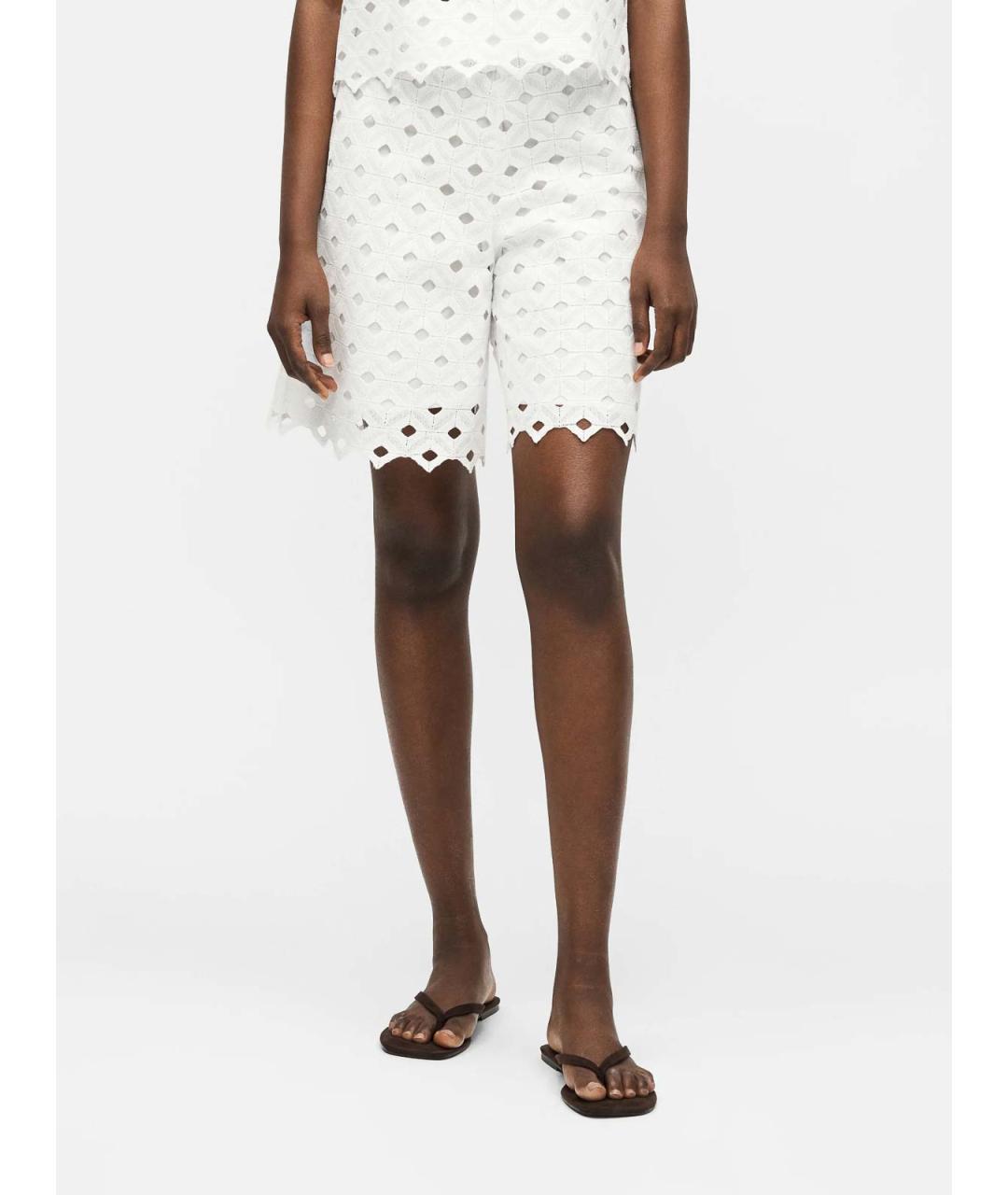 MAX MARA Белые полиэстеровые шорты, фото 2
