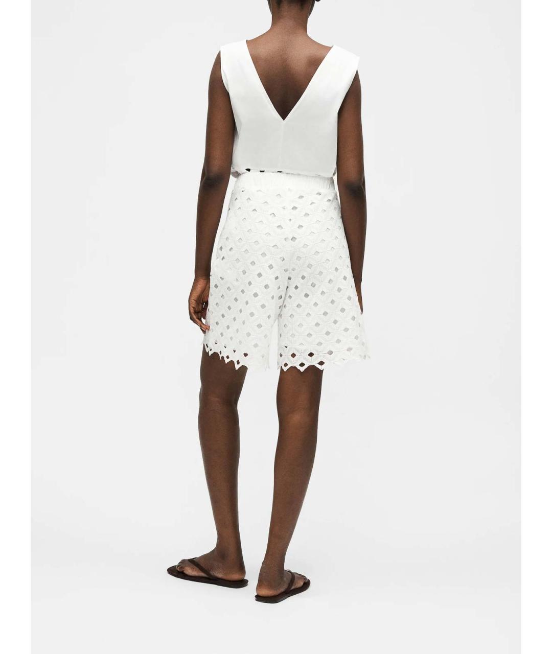 MAX MARA Белые полиэстеровые шорты, фото 4