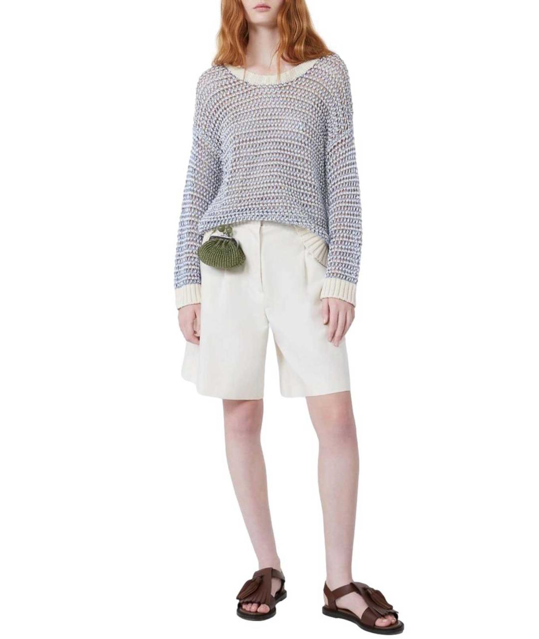 WEEKEND MAX MARA Бежевые хлопковые шорты, фото 5