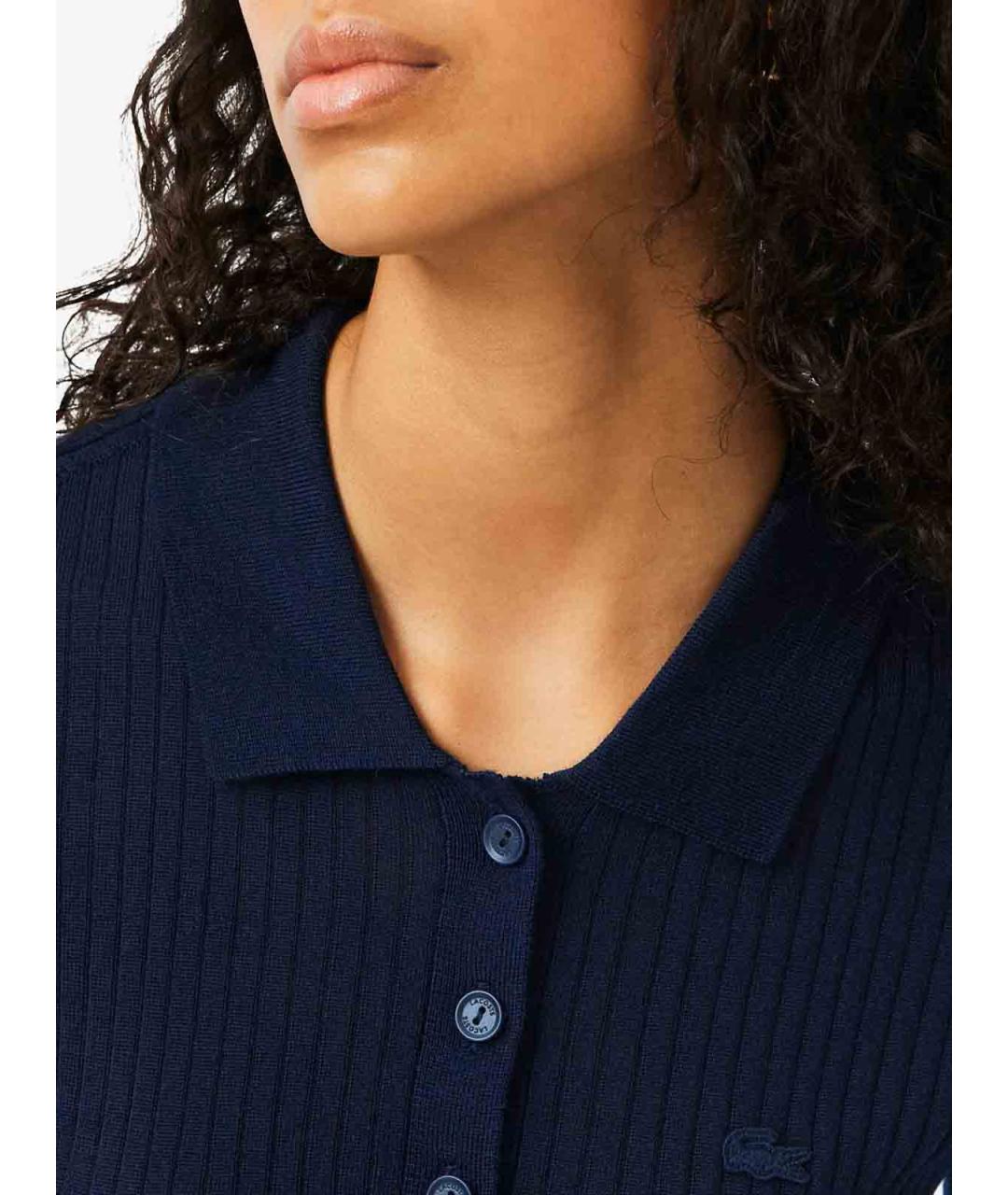 LACOSTE Синяя шерстяная футболка, фото 6
