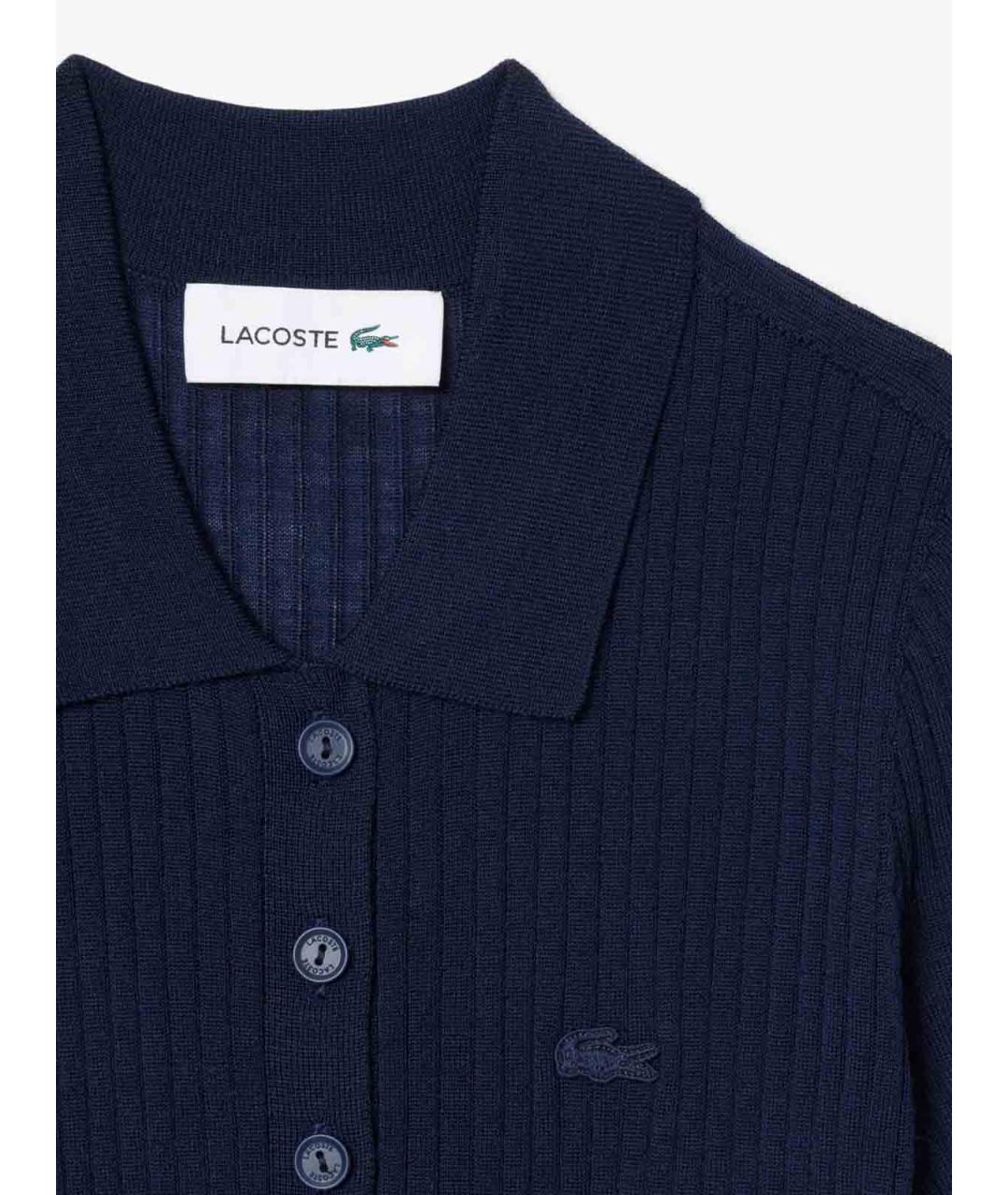 LACOSTE Синяя шерстяная футболка, фото 2