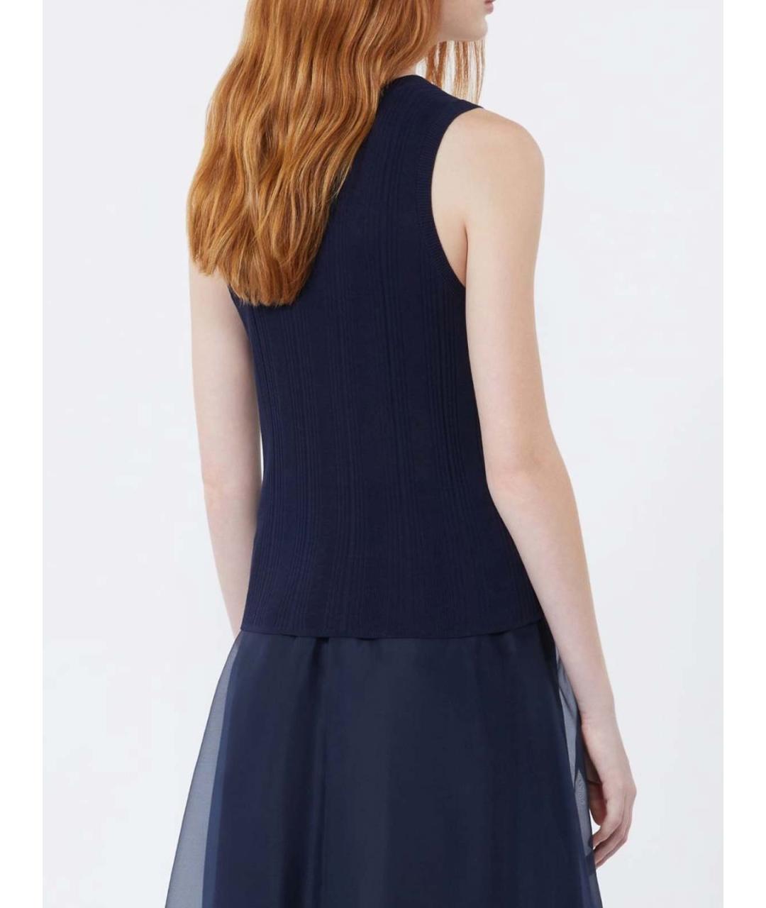 WEEKEND MAX MARA Синяя хлопковая майка, фото 3