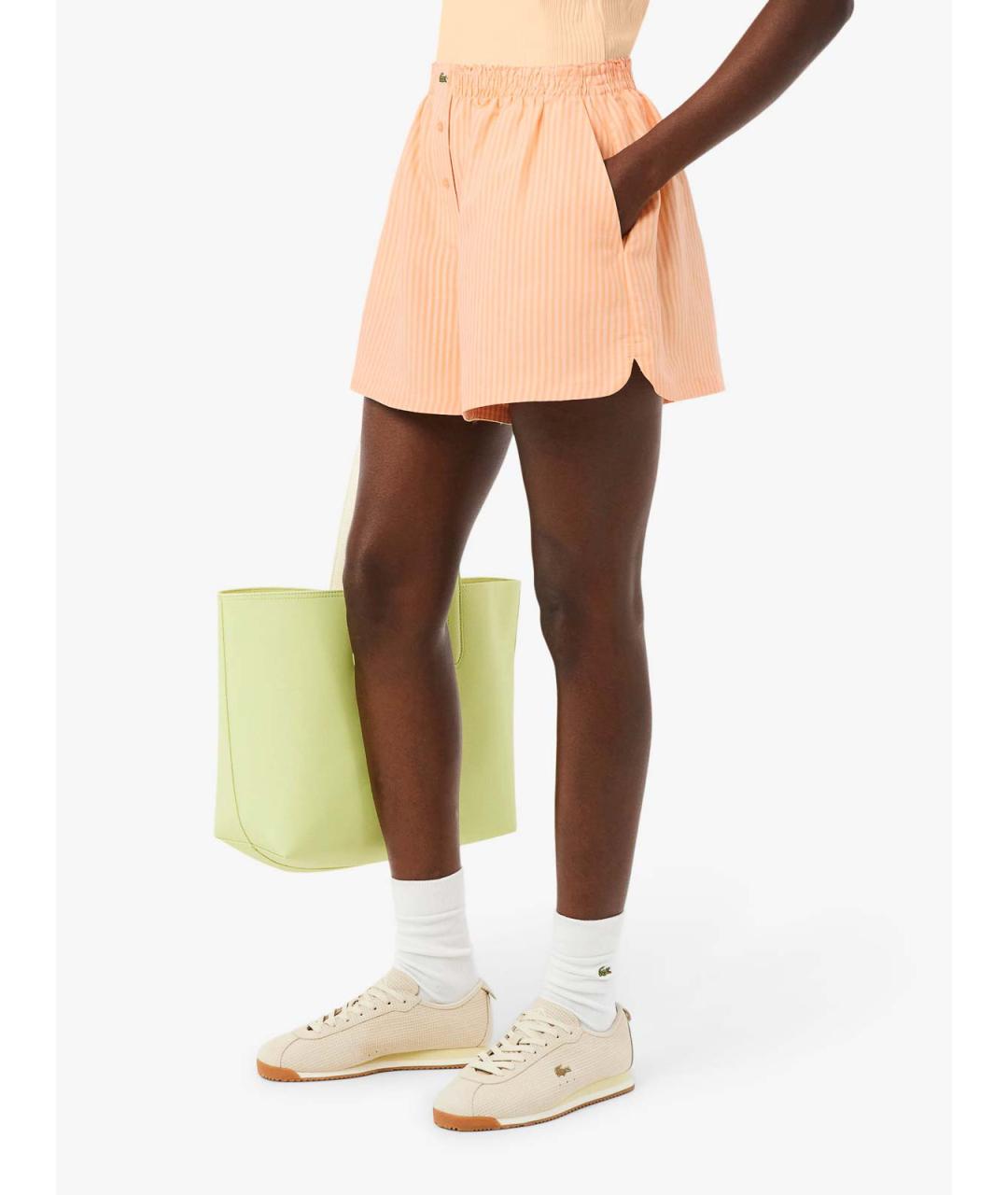 LACOSTE Розовые льняные шорты, фото 7