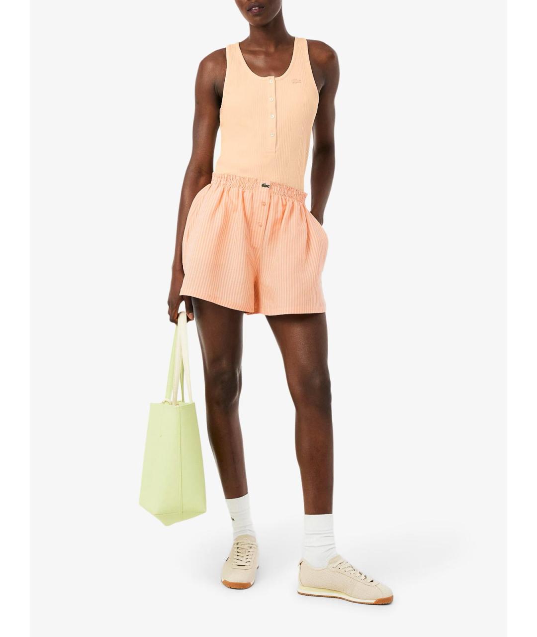 LACOSTE Розовые льняные шорты, фото 5