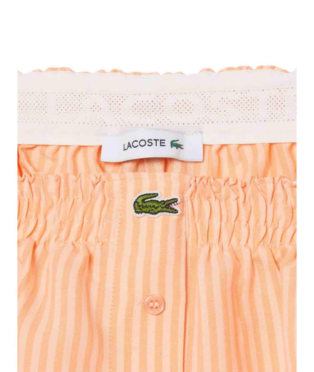 LACOSTE Розовые льняные шорты, фото 3