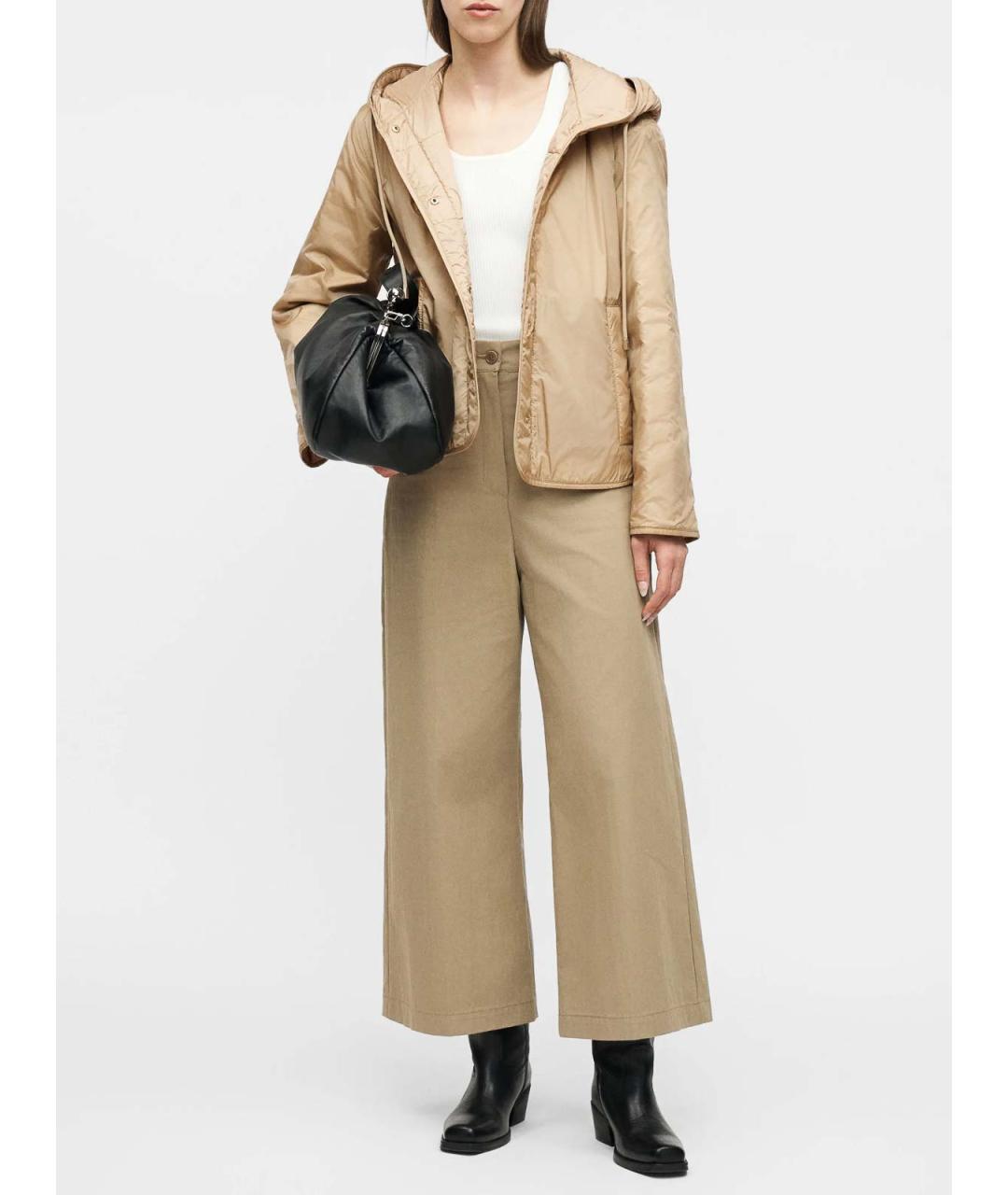 WEEKEND MAX MARA Бежевая полиэстеровая куртка, фото 3