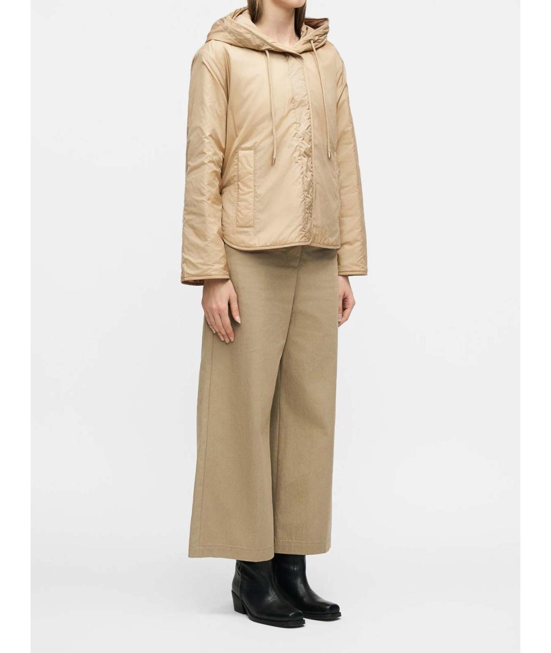 WEEKEND MAX MARA Бежевая полиэстеровая куртка, фото 5